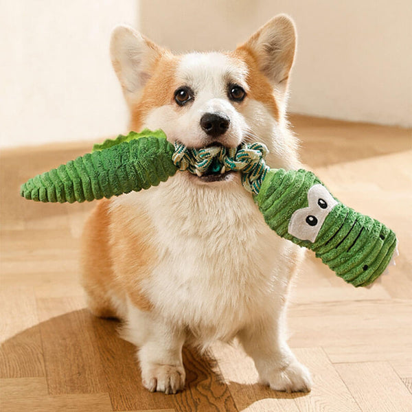 Interaktives Seil-Quietschspielzeug für Hunde – Tierserie