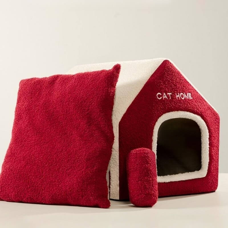 Snowy House Cat Villa Warm Semi-enclosed Cat Cave