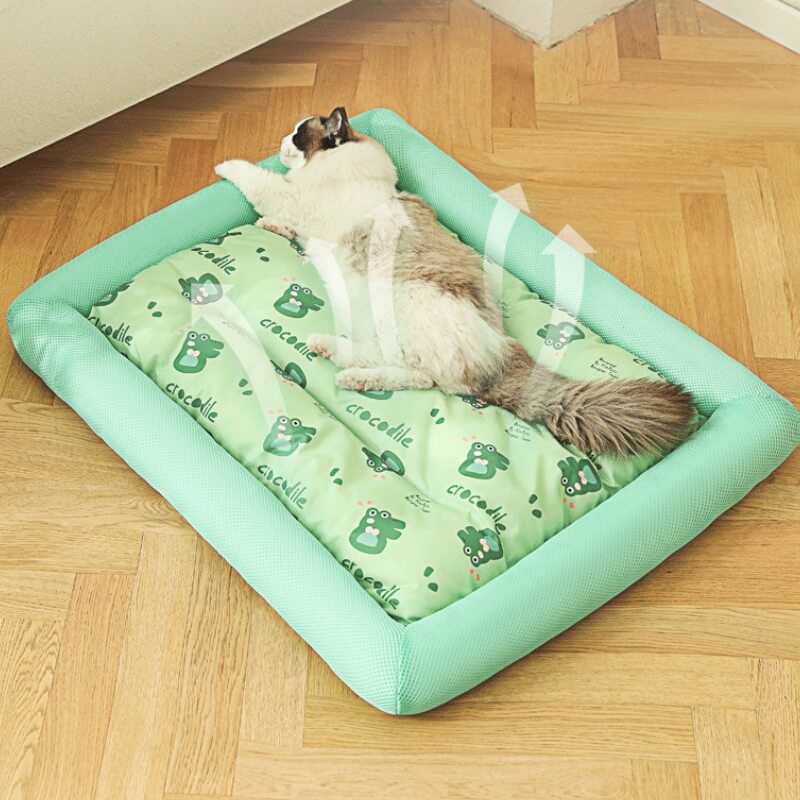 Lit carré rafraîchissant et confortable pour chien et chat