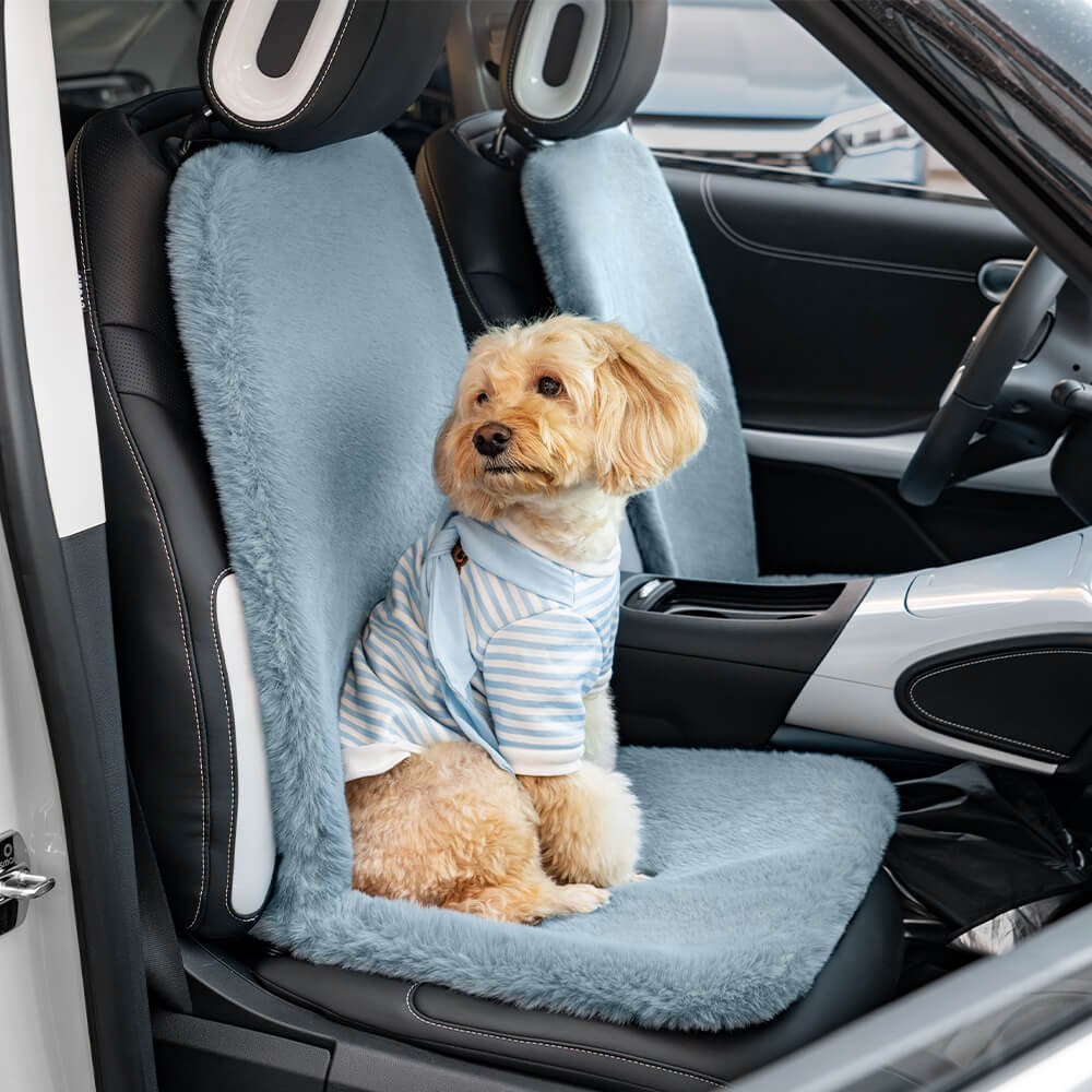 Housse de siège de voiture universelle pour chien humain en peluche chaude