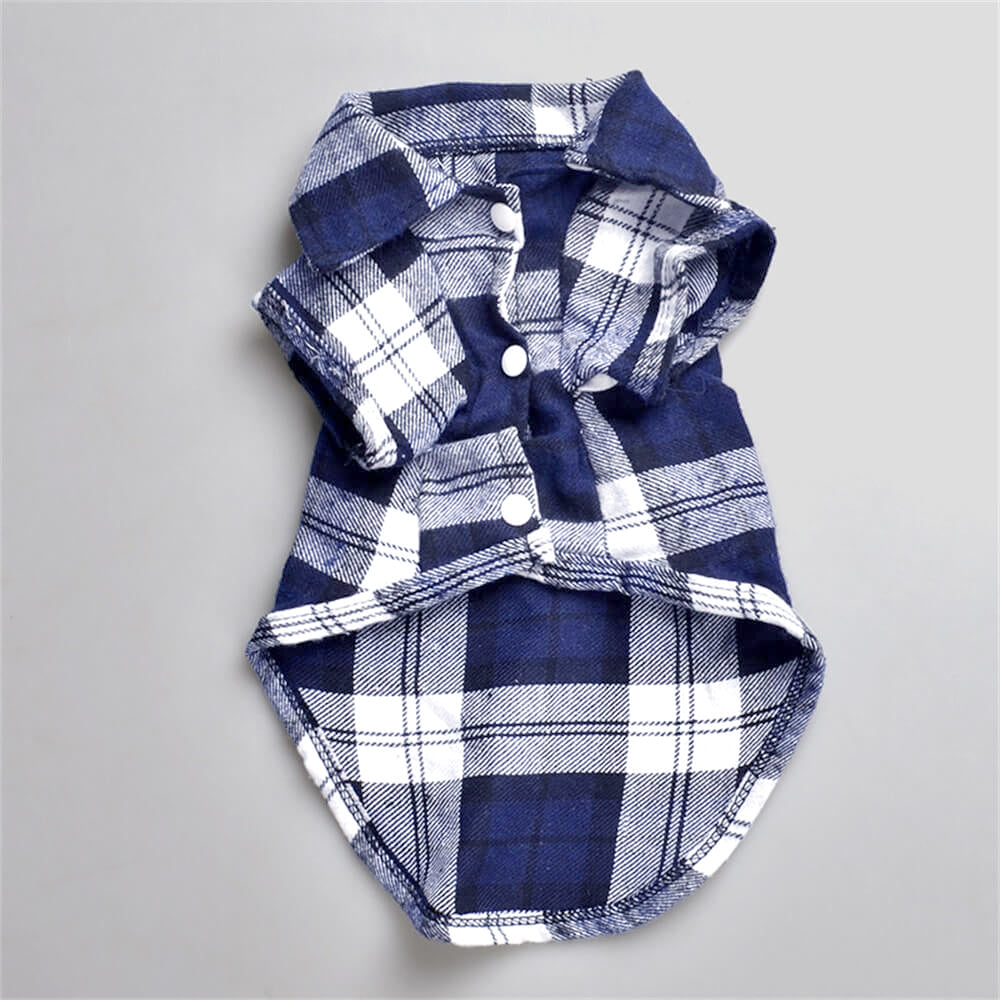 Chemise classique à carreaux pour chien – Confortable et élégante pour toutes les occasions.