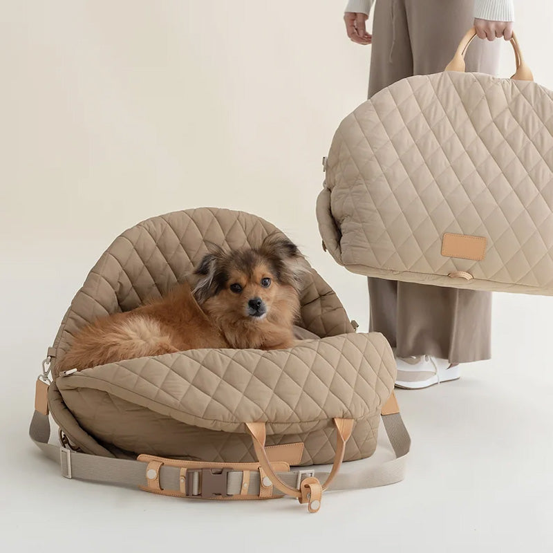 Diamond Pet Carrier Bag Car Seat Bed