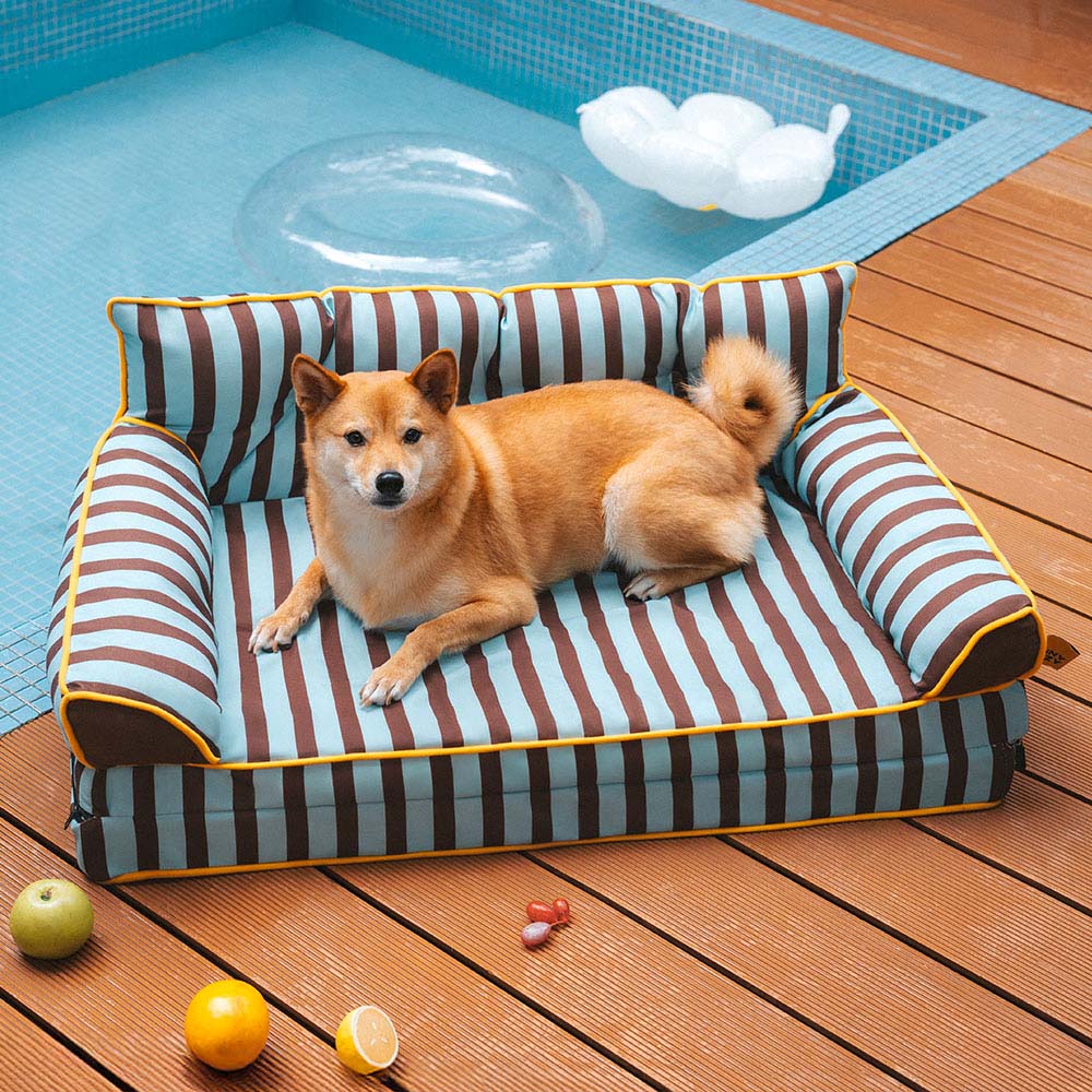 Stripe Implorabile di divano di cani grande pieghevole - Sunny Siesta