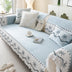 Embroidered Lace Fresh Non-Slip Couch Cover with Ruffled Trim