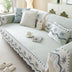 Embroidered Lace Fresh Non-Slip Couch Cover with Ruffled Trim