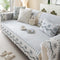 Embroidered Lace Fresh Non-Slip Couch Cover with Ruffled Trim