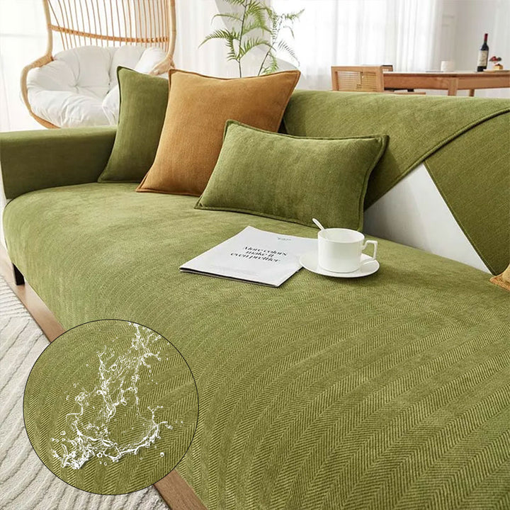 Herringbone Chenille Fabric Waterproof & Antifouling Couch Covers