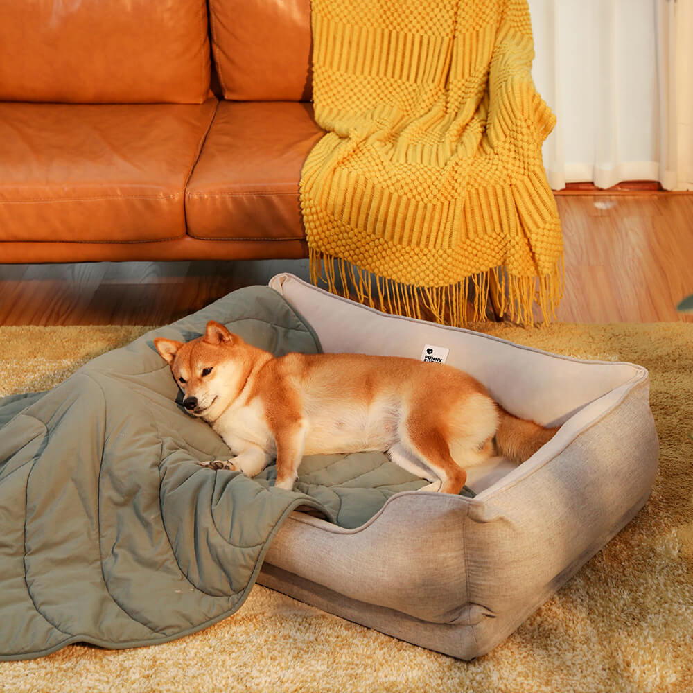 Lit carré pour chien en forme de pain