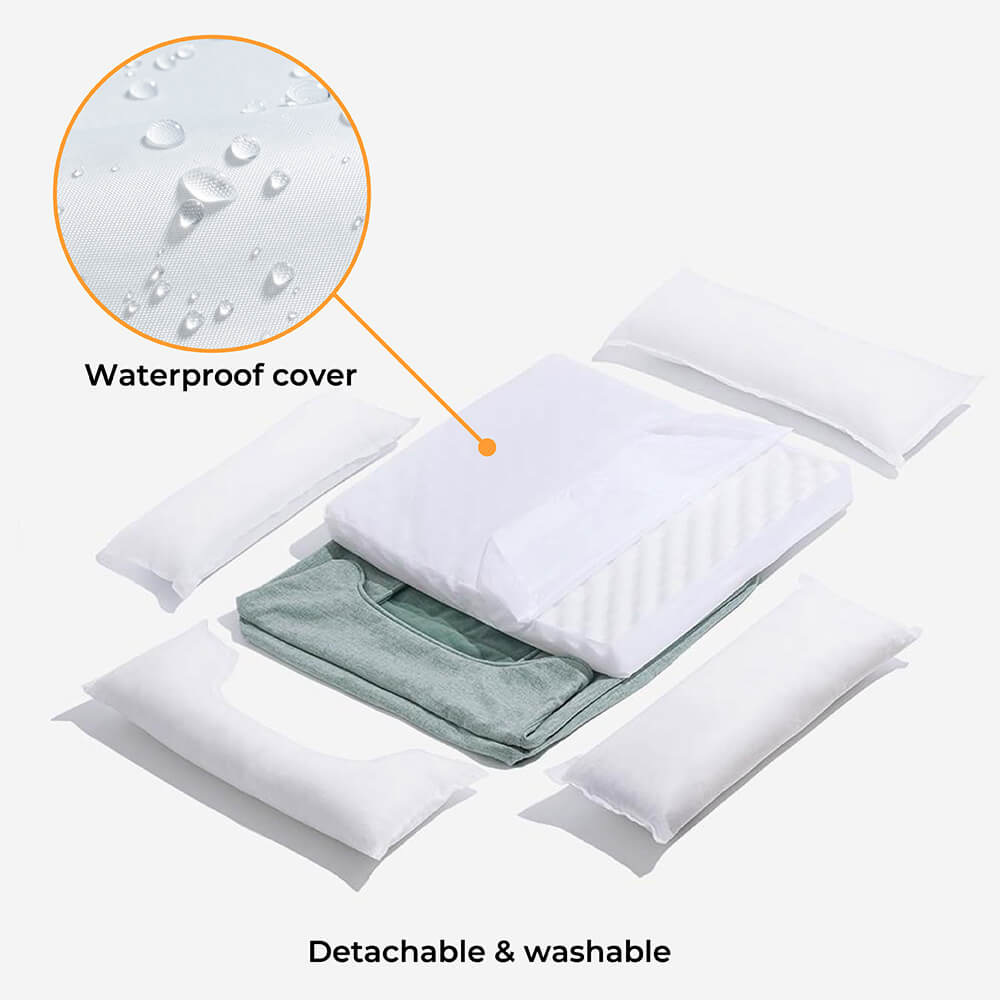 Washable Non-Slip Bolster Cat Bed - Cloudy Dream